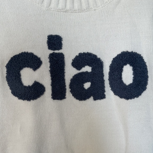 Sincerely Jules Cream and Black Ciao Sweater - Picture 4 of 5